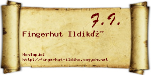 Fingerhut Ildikó névjegykártya