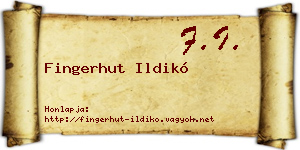 Fingerhut Ildikó névjegykártya