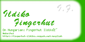 ildiko fingerhut business card